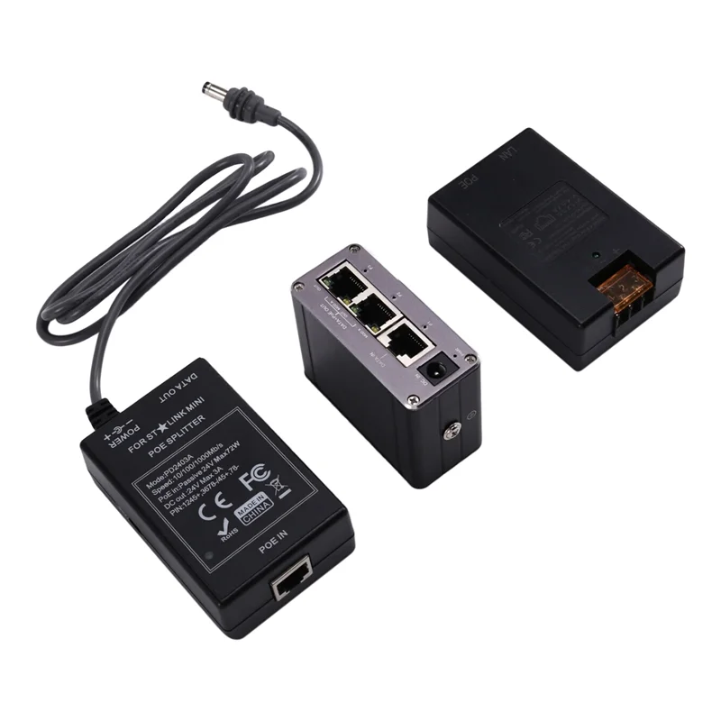 

New-For Starlink Mini 24V DC Input 65W Max Power Output POE Injector Splitter 10/100/1000Mbps Ethernet