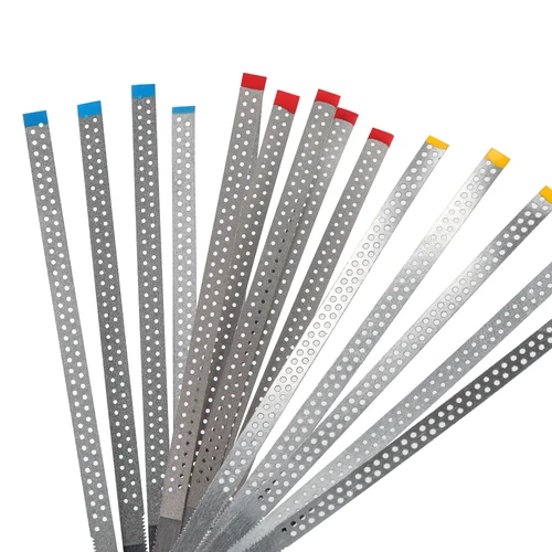 Imagen 1 del producto Tiras de pulido de diamante Dental, tira IPR de ortodoncia de acero inoxidable, pulido compuesto de un solo/doble lado, 5 uds.