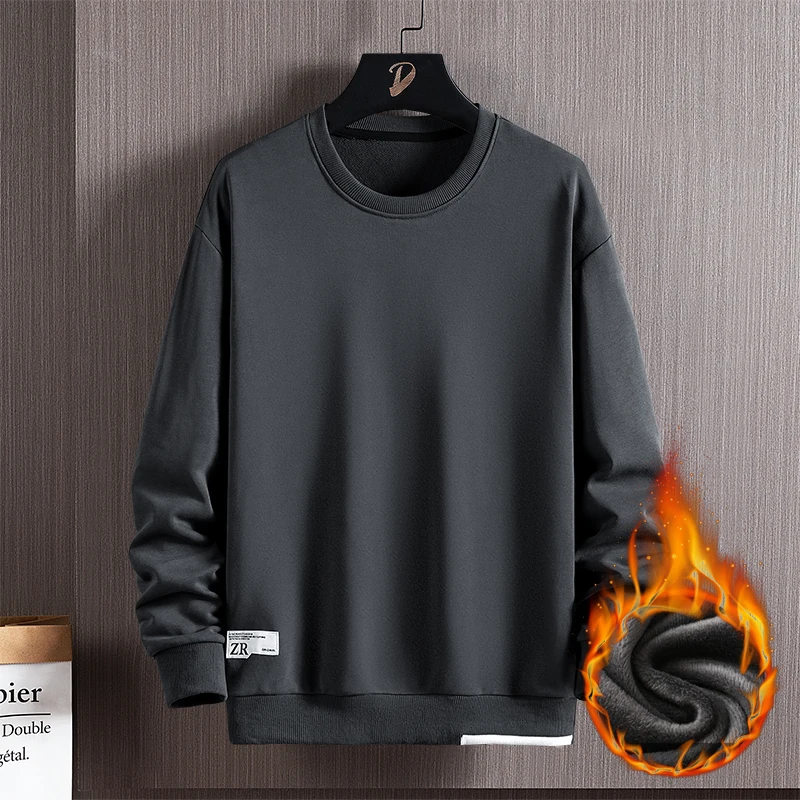 

Winter Pullover Sweatshirt Men Big Size Sweater Plus Size Plush Warm Tops Sudaderas Hombre Long Sleeve T Shirt L-8XL