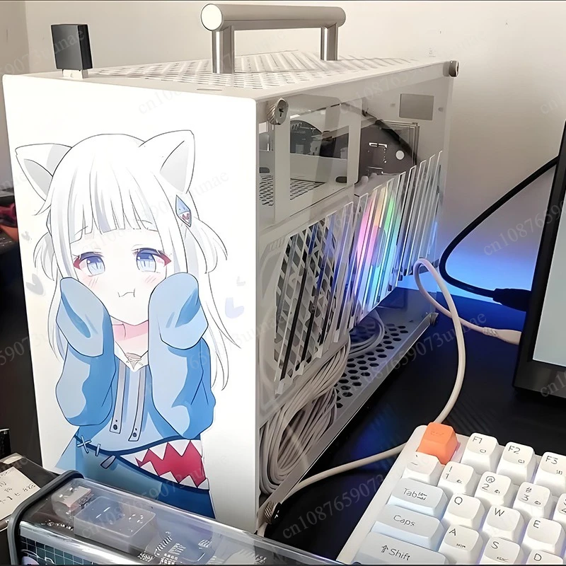 

T60 Chassis Mini ITX Chassis A4 Portable Portable Side Transparent SFX Power Supply White Small Chassis Long Graphics Card