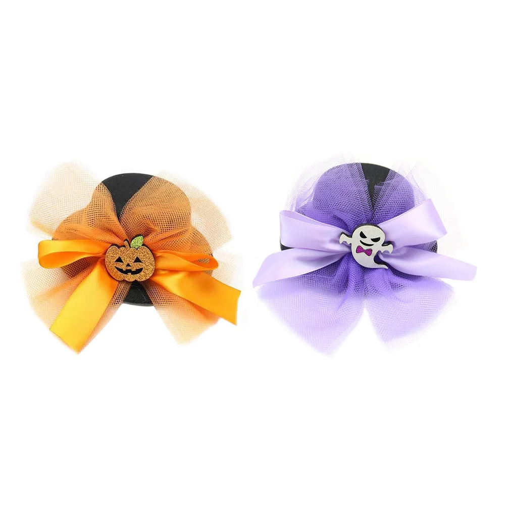 

2pcs Bowler Clips Halloween Hairpin Party Hair Accessories For Girls Festival Headdress Cosplay Hair Decors Kids Hairpin