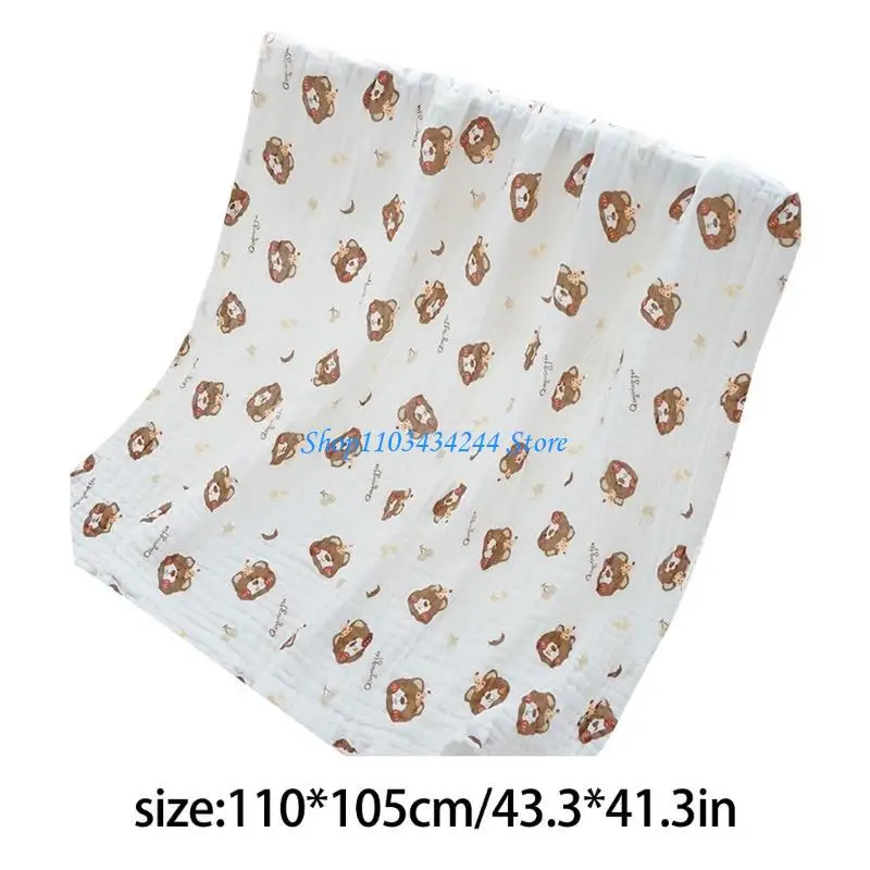 Asciugamano da bagno per fasce per bambini, coperta per dormire in cotone a 6 strati, trapunte per neonati traspiranti, regalo