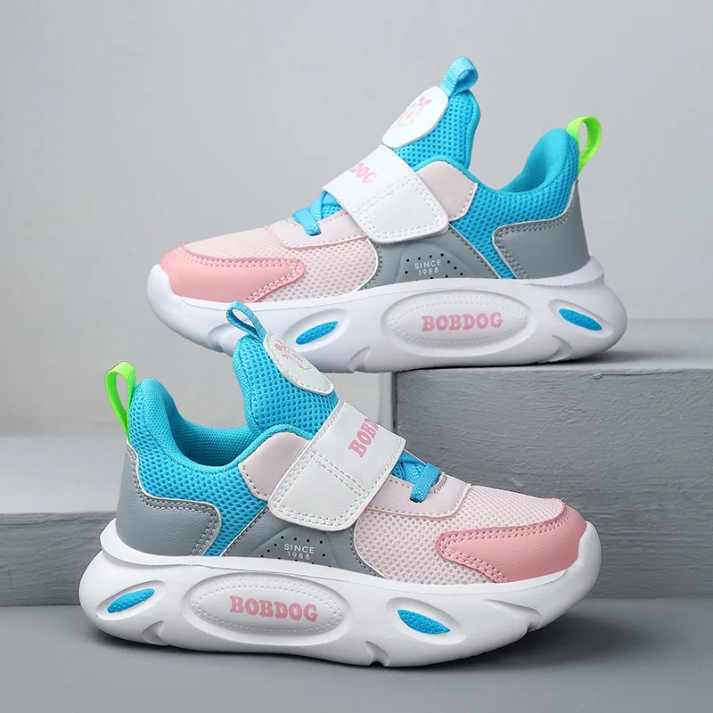 

2025 Summer Kids' Sports Sneakers Mesh Breathable Soft-Soled Running Shoes for Boys and Girls Casual Children's Footwear