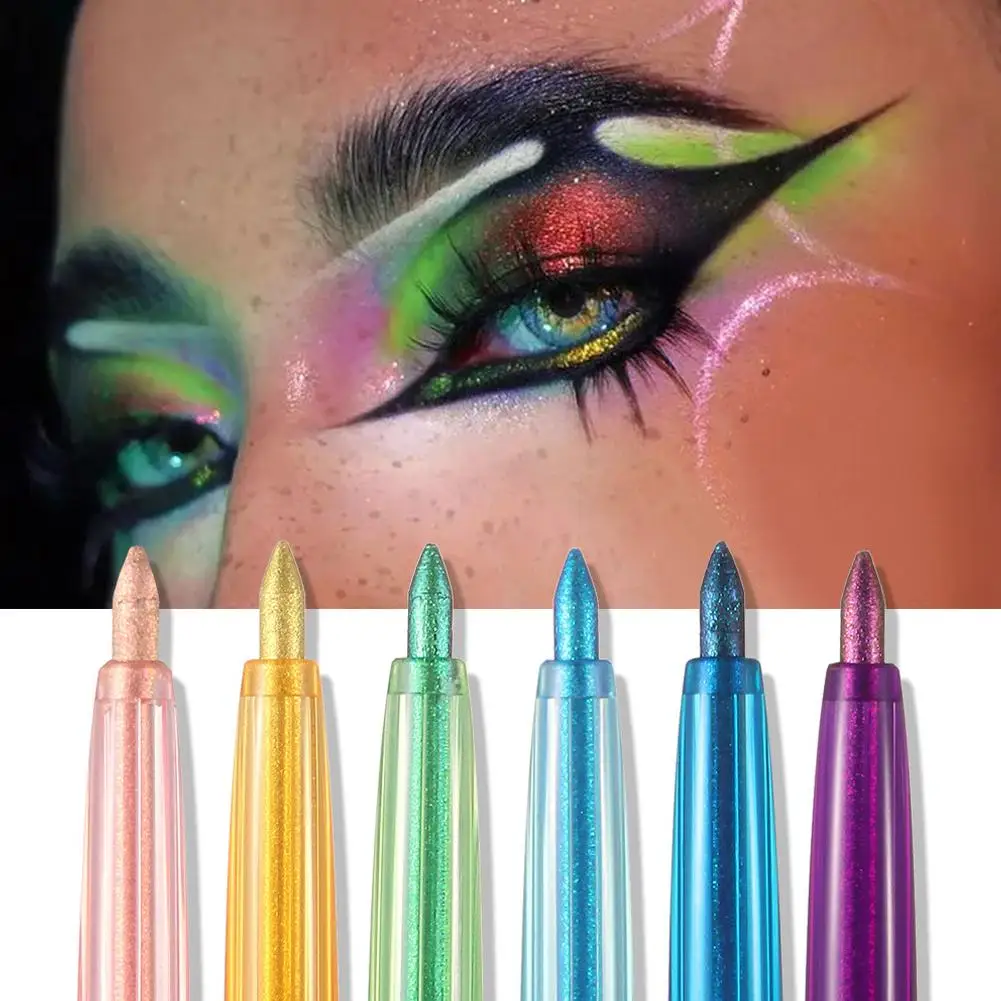 Eyeliner holographique caméléon - 6 couleurs changeantes, eyeliner liquide longue durée et facile à appliquer pour le maquillage de scène, de fête, de rave