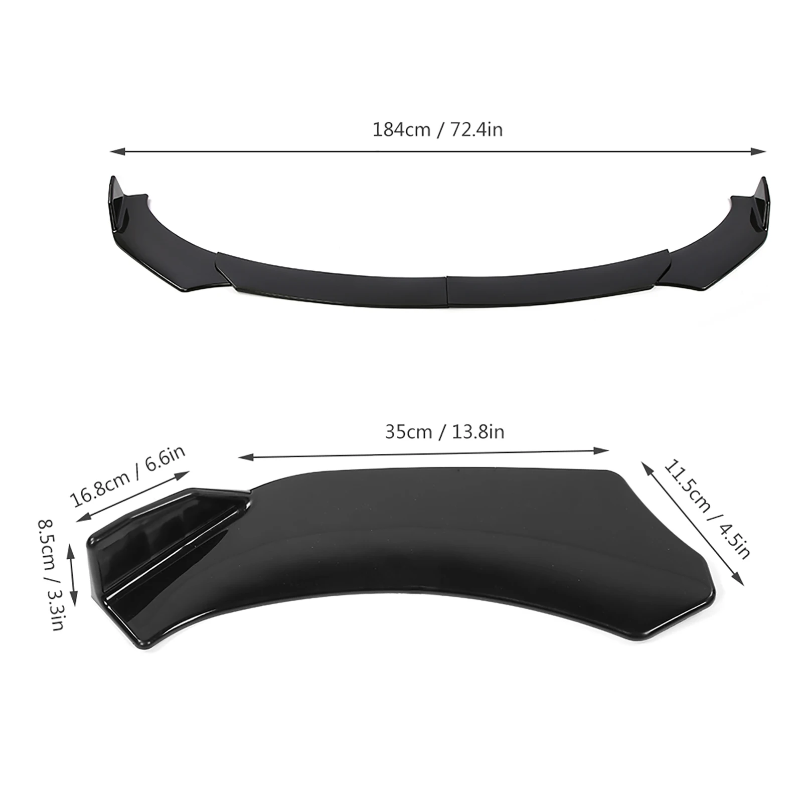 Auto Front Stoßstange Lippen Splitter Karosserie Schaufeln Schutz Universal Auto modifiziert Zubehör Auto Stoßstange Schutz Auto Front schaufel – Detail 8