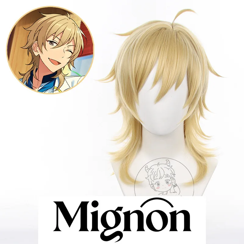 

Ансамбль Звезд! Парик для косплея Kaoru Hakaze, средние длинные волосы ES, имитация кожи головы, подарок на Хэллоуин