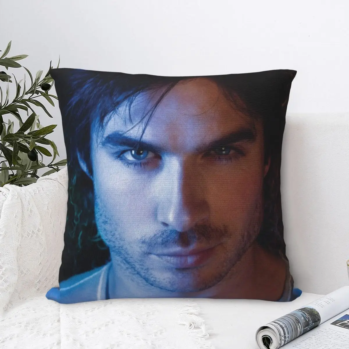 Ian Somerhalder Damon Salvatore Square Pillow Cases Cushion Cover Creative Polyester Decorative Pillowcase for Home 18