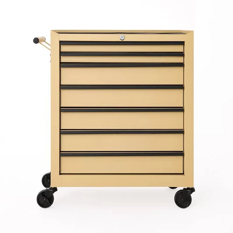 Industrial style cafe studio yellow-green classification cabinet mobile locker workbench