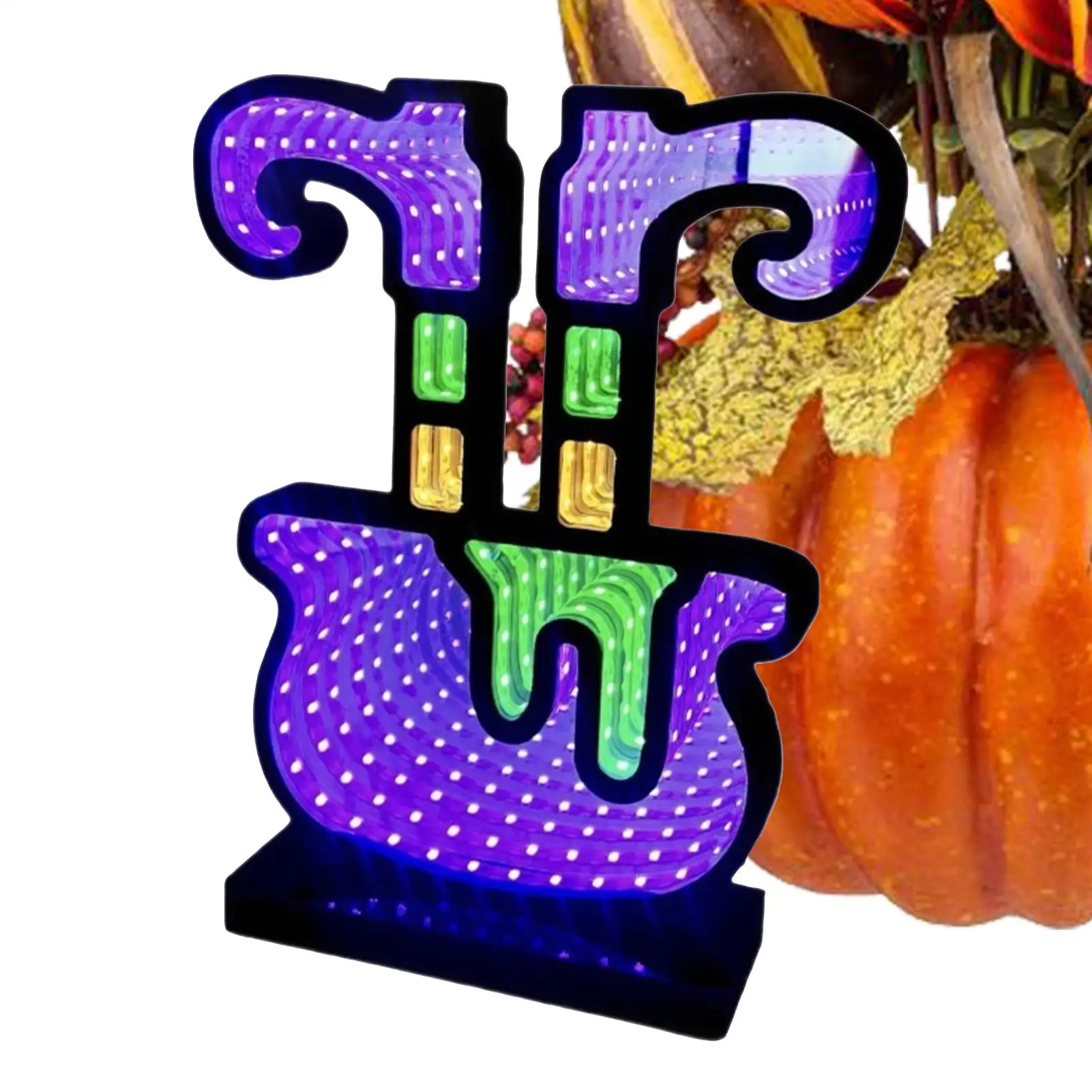

Halloween Night Light LED Acrylic Decorative Neon Light Bedside Table Lamp Halloween Decorations Desk Decor for Bedroom Bar