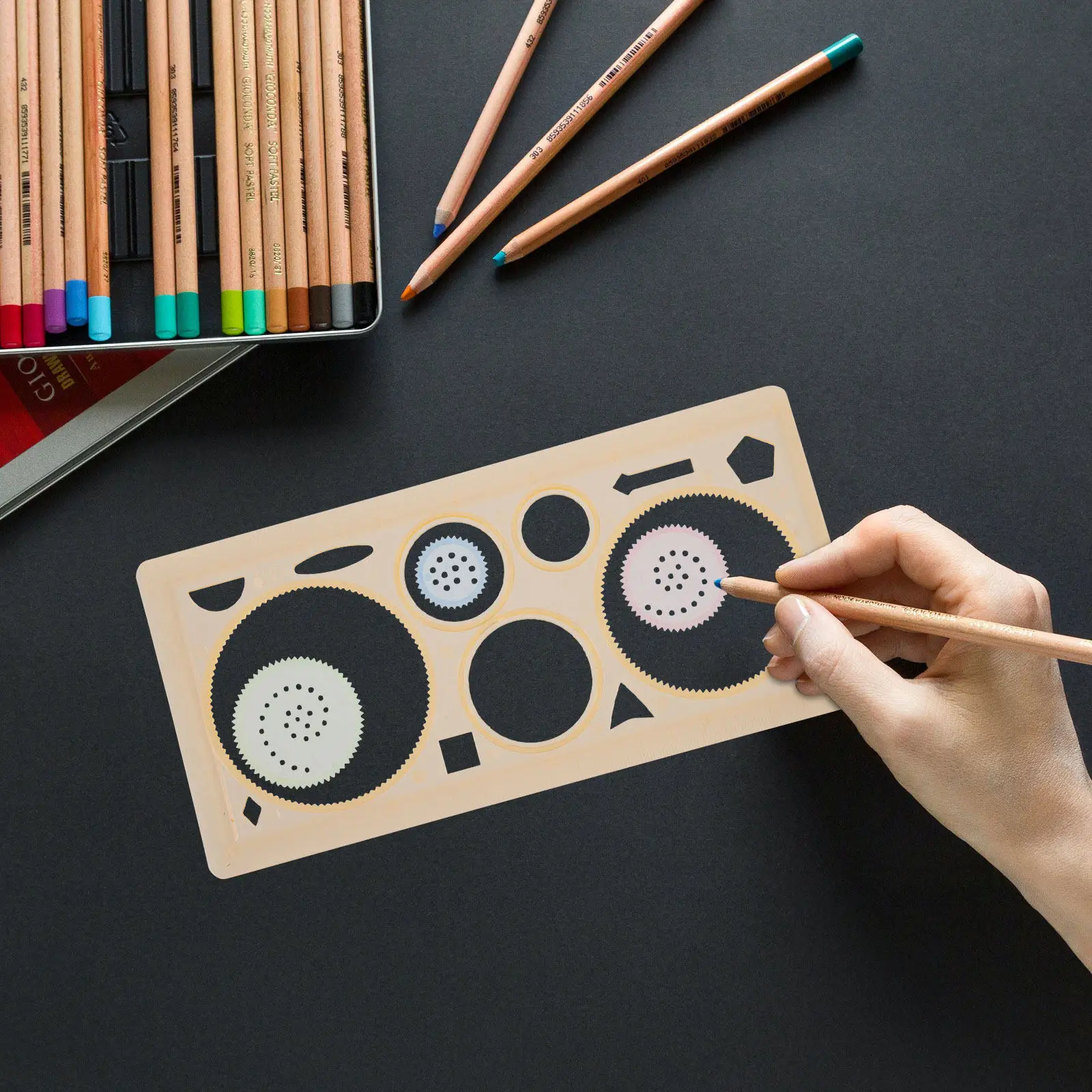 10Pcs Painting Stencils Set Plastic Drawing Templates for DIY Crafts Wood Signs Home Decor Journal Art School Projects Hollow