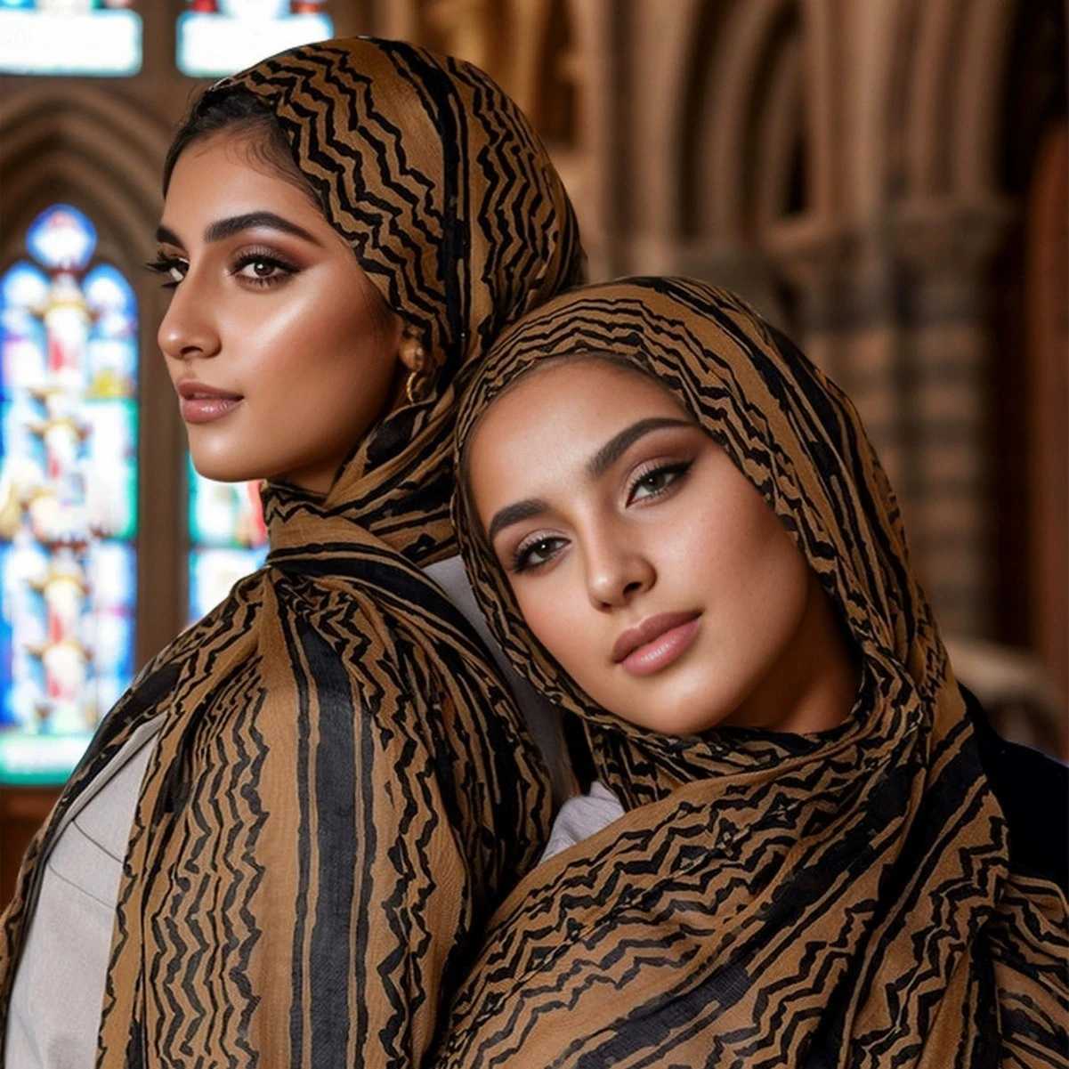 Printed Chiffon Headscarf Arabian Scarf Middle East Dubai Turkey Palestinian Hijab Scarves