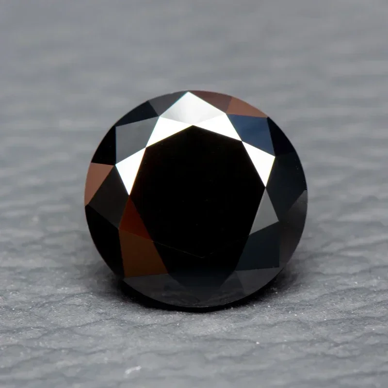 جديد مويسانيتي شكل دائري أسود اللون الألوان الأساسية حجم صغير سحر الأحجار الكريمة عقد دي اي واي أقراط المواد #2