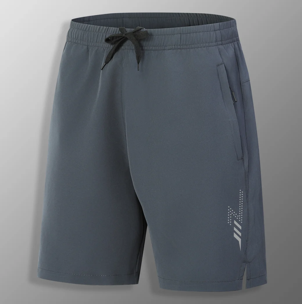Summer Men's Sport Shorts Cool Sportswear Running Shorts Casual Bottoms Gym Fitness Training Jogging Short Pants Men Black Gray