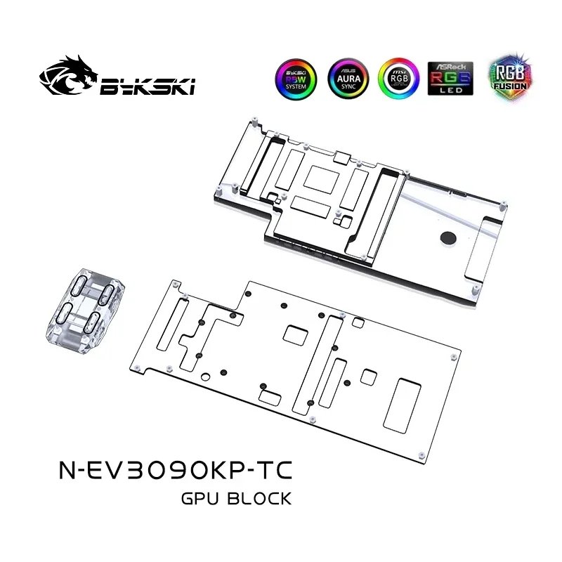 Zastosowanie bloku wodnego Bykski dla EVGA GeForce RTX 3090 Kingpin hybrydowa karta graficzna/aktywne chłodzenie płyty tylnej N-EV3090KP-TC