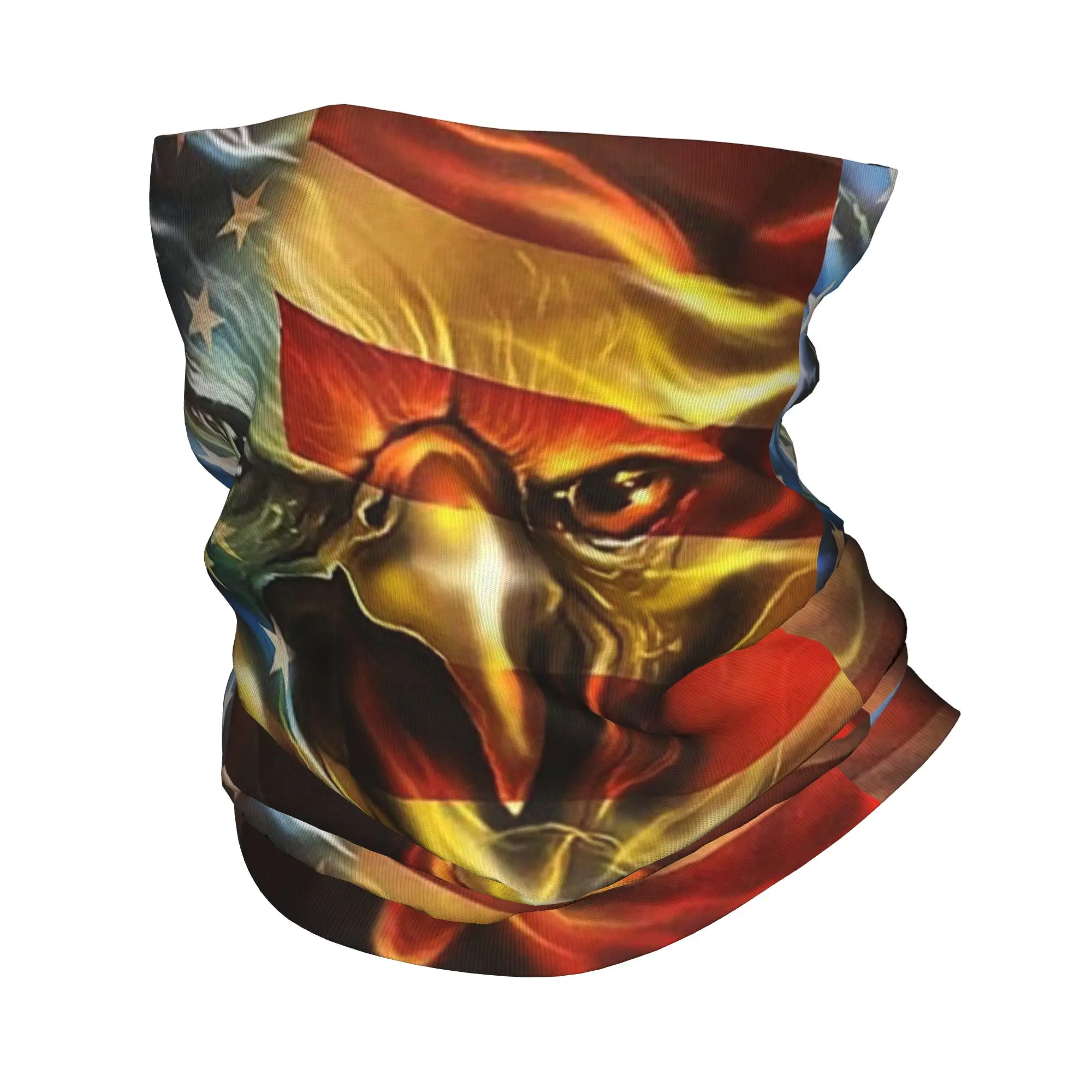 

Бандана с изображением орла на заказ, теплая бандана с американским флагом для мужчин и женщин, зимний лыжный шарф-труба, гетры, патриотический чехол для лица