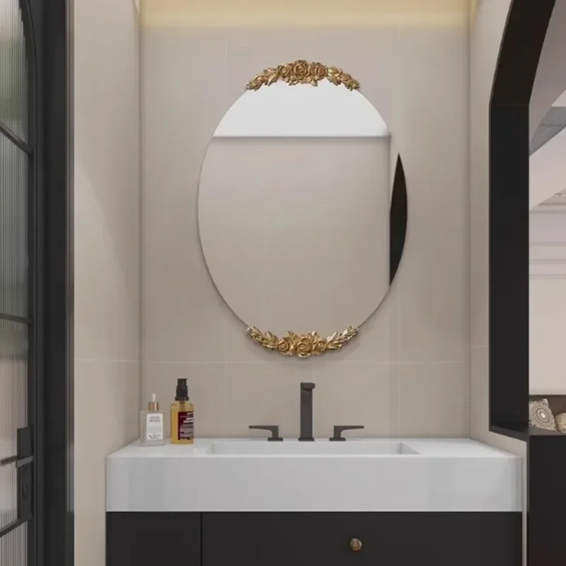 Oval Dressing Table Mirror Accessories Long Funky Makeup Bedroom Modern Aesthetic Mirror Space Saving Spiegels Home Furniture