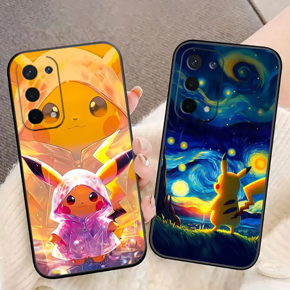 Pikachu Little Dinosaur Turtle Case For OPPO A9 A15 A16 A17 A38 A53 A54 A55 A57 A60 A71 A73 A74 A76 A778 A92 A93 A94 A98 Case