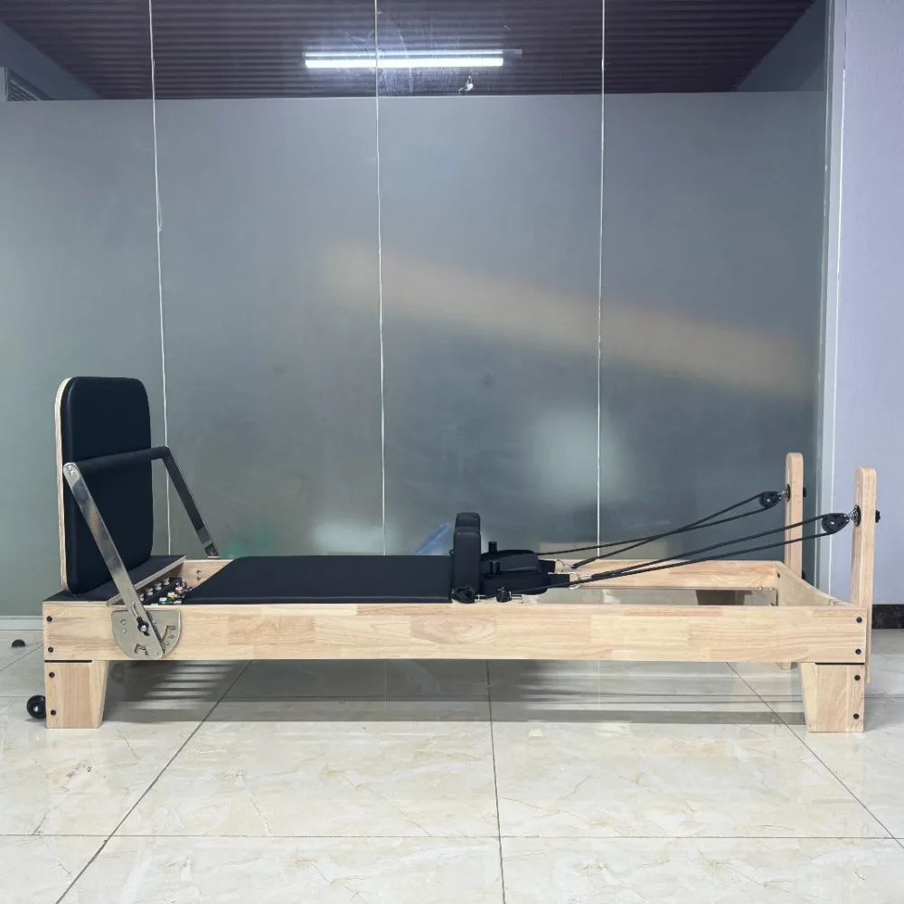 

Wooden Pilates Reformer Gym Fitness Equipment Pilates Reformer Oak Wood Pilates Reformer