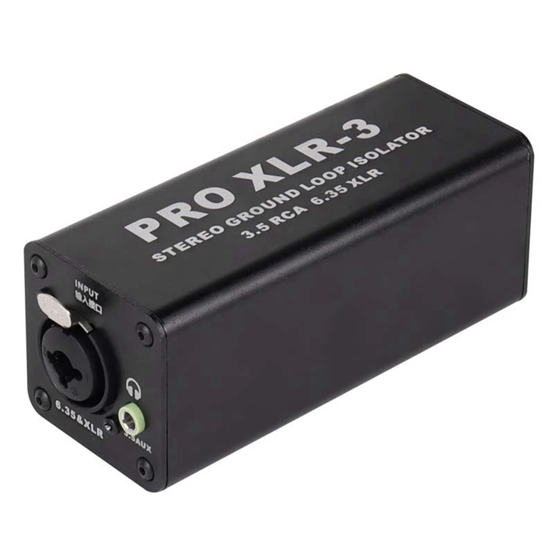 Stereo Terra Loop Isolador Filtro de Ruído Ruído Supressor Isolador para pc Pro Xlr3 3.5 Rca 6.35 Xlr Profissional
