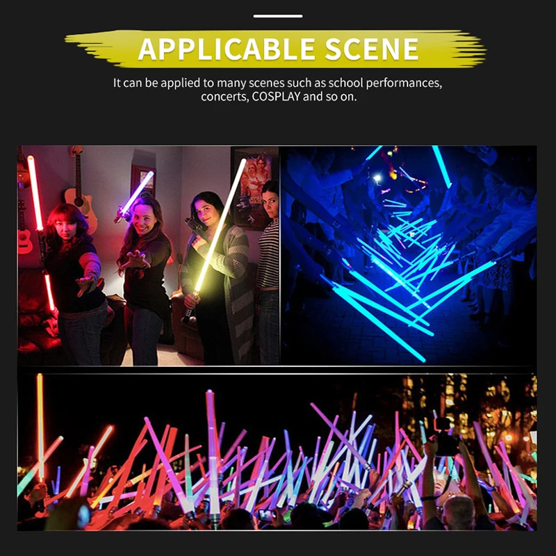 ألعاب السيف بالليزر RGB المعدنية الخفيفة من Light Saber بعدد 7 ألوان مختلفة من أدوات الصوت للأطفال ألعاب السيف الليزري Jedi هدية السيف الليزري