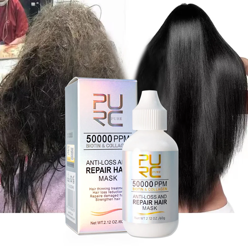 PURC Collagen Magical Hair Mask Repairs Damaged Frizzy Cream Soft Smooth Straightening Anti Hair Loss Treatment Hair Care 60g