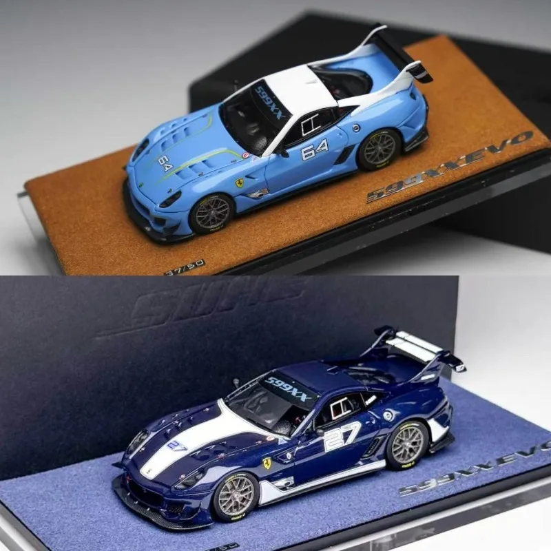 In Stock 1:64  599XX Touring Blue Resin Car Model Die-Cast Static Car Model Creative Decoration Item Holiday Gift