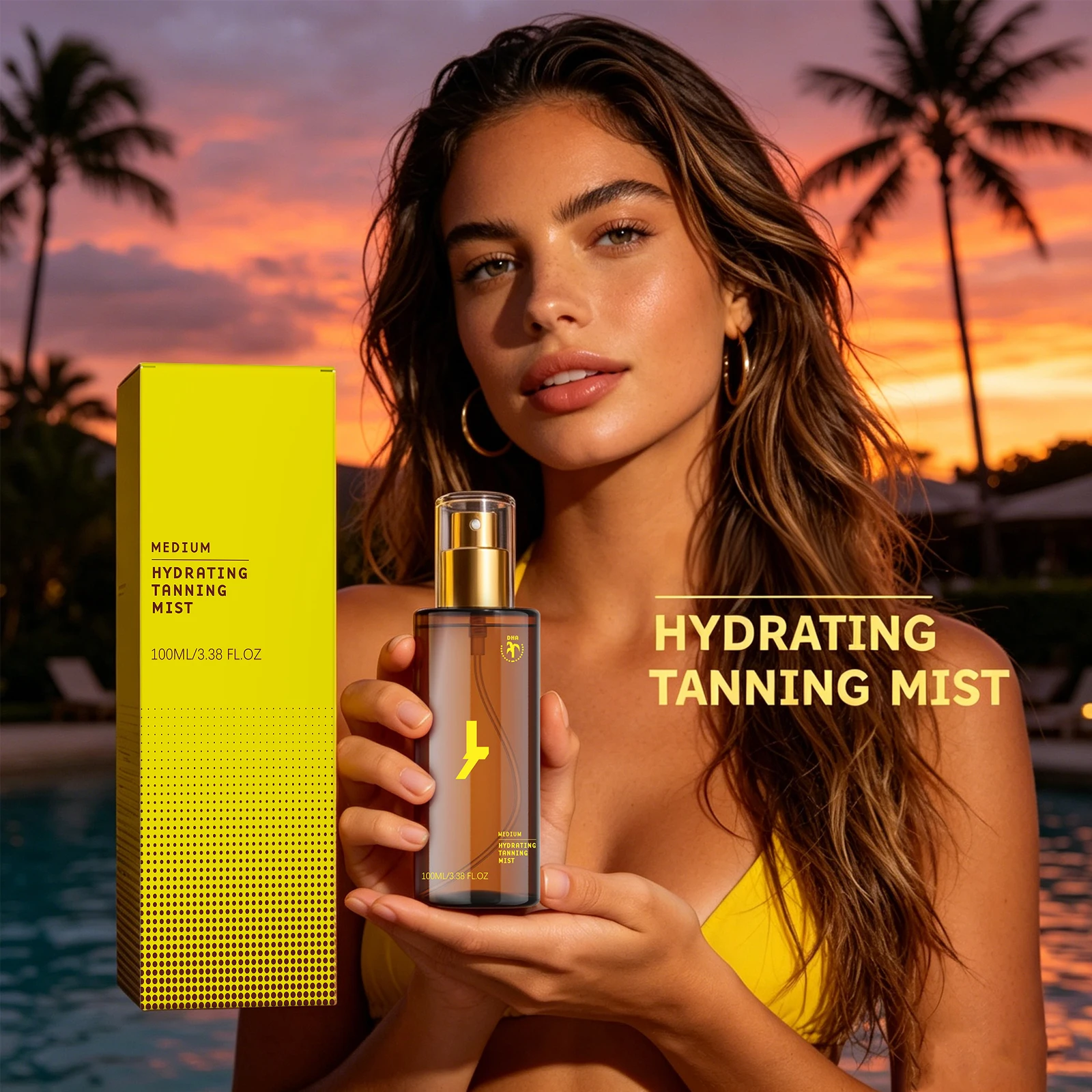 Body Self Tanning Essence Spray Quick Natural Tanning Moisturizing Sunless Promote Body Face Bronze Wheat Skin Self Tanner Spray
