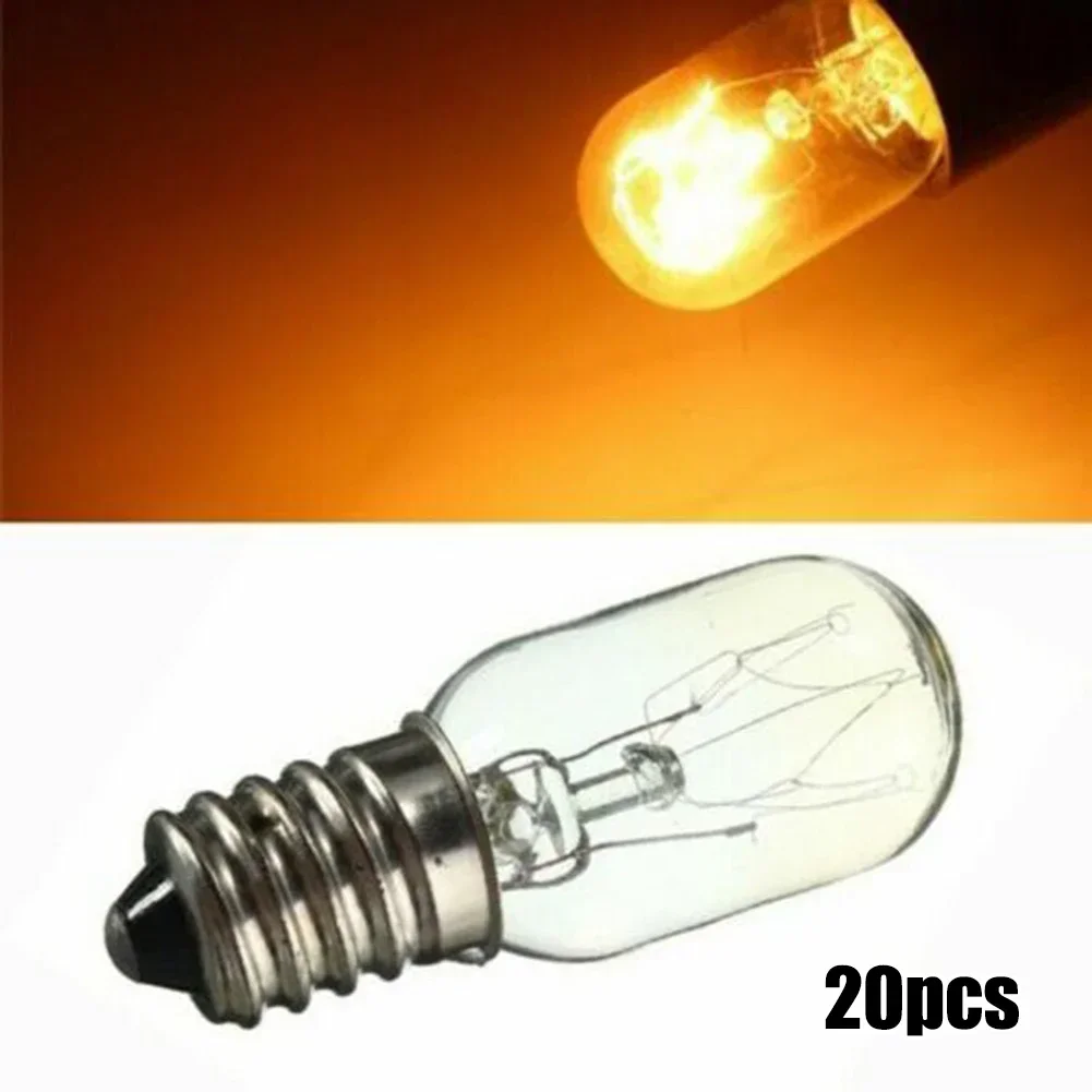 20PCS E14 15W Light Bulb AC220V-240V Vintage Incandescent Bulb Lamp Filament Light Bulb Decor Pygmy Lamp Salt Crystal Lamp