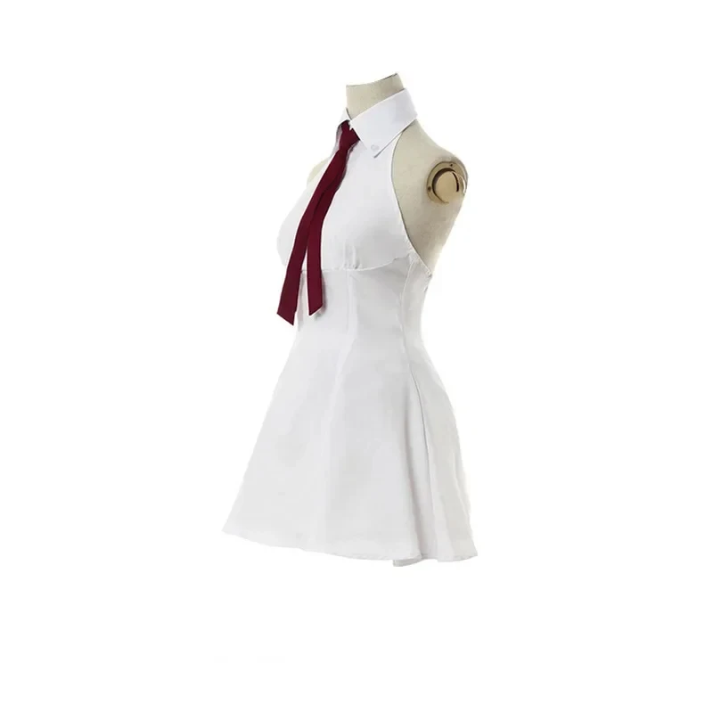 Disfraz de Cosplay de Elizabeth Liones de Anime Seven Deadly Sins: La ira de los dioses, vestido blanco sin mangas para mujer.