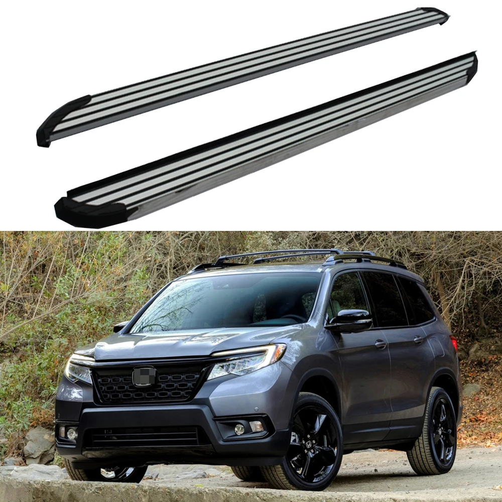 2PCS Side Step fits for Honda Passport 2017 2018 2019 2020 2021 2022 2023 2024 Running Board Nerf Bars Stairs Aluminium Pedal