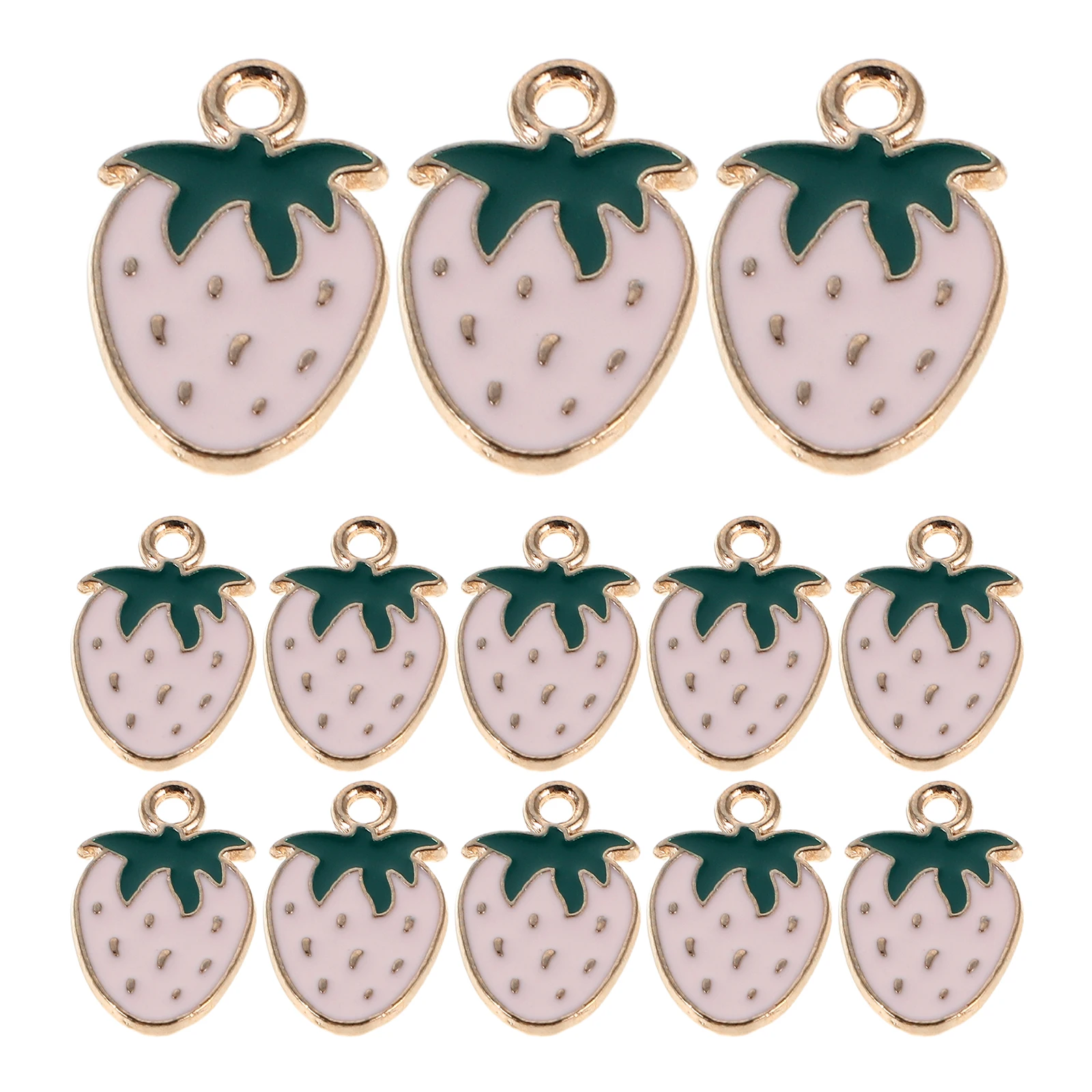 

50 Pcs Strawberry Pendant Earring Making Accessories Pineapple Bracelet Bracelets Charm DIY Zinc Alloy Charms Craft
