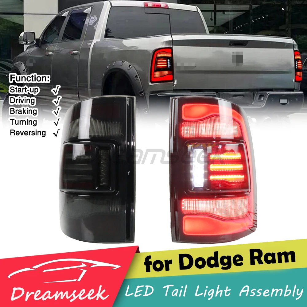 LED Rear Brake Tail Light Assembly For Dodge Ram 1500 2009-2018, Dodge Ram 2500 2010-2018 Driving Lamp W/ Turn Signal Indicator