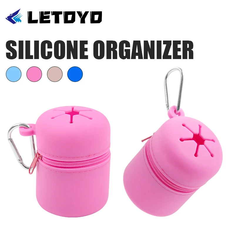 LETOYO Tragbare Silikon-Abfallaufbewahrungstasche für Angelausrüstung, Outdoor-Camping-Werkzeug, Zubehör zur Sammlung von Angelabfällen