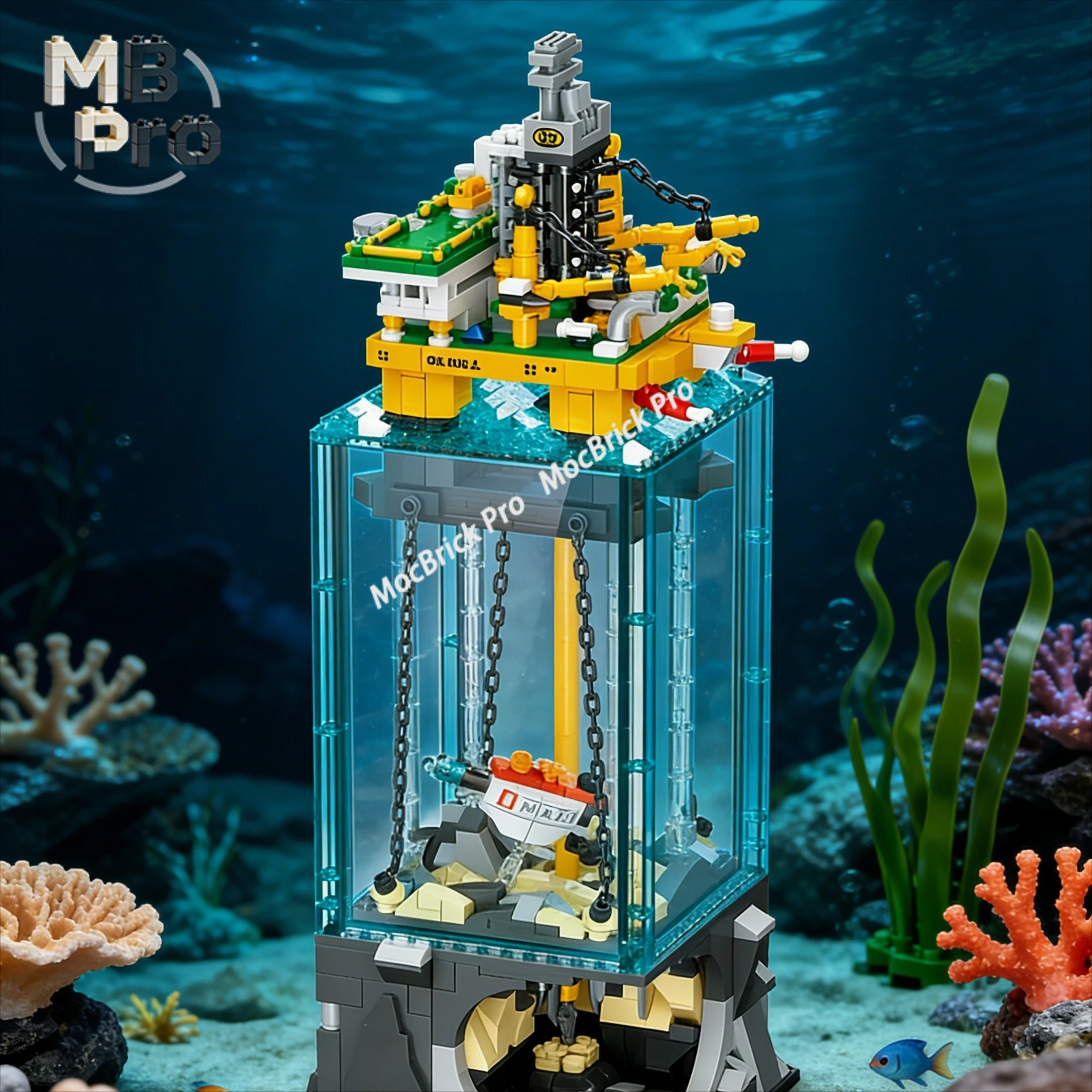 

Набор инженерных строительных блоков, модель морской буровой платформы, подходит для любителей строительства и декоративного оформления.