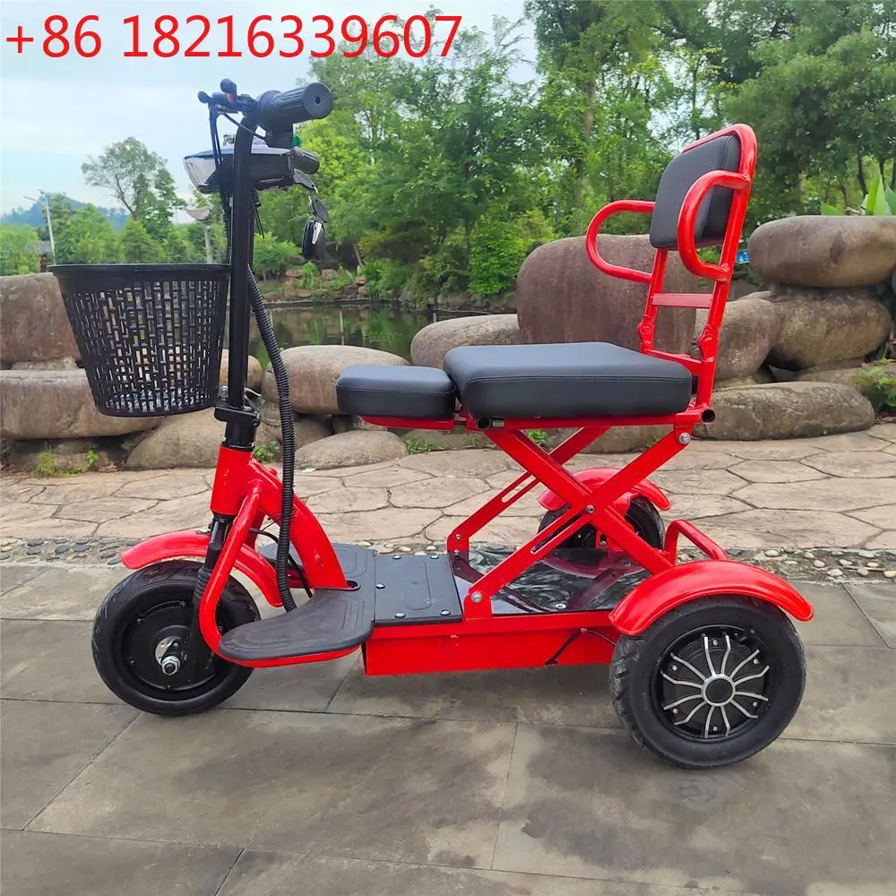 

Электрический трицикл 800 Вт, складной мини-скутер для пожилых людей, компактный и легкий