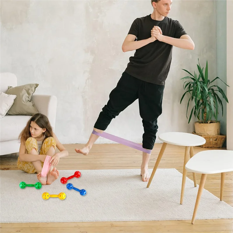 8 pezzi suono manubri cavo bilanciere attrezzature per esercizi fitness sport per bambini apprendimento educativo