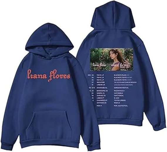 Liana Flores Tour of The Soul Print Hoodie, trui met lange mouwen voor fans Casual comfortsweatshirts