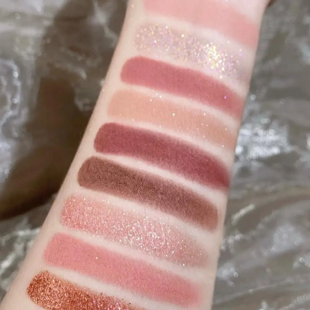 Palette de Fard à Paupières de Couleurs Vibrantes, Maquillage de Longue Durée, Formule Waterproof, Paillettes, Populaire, 1/2 Pièces