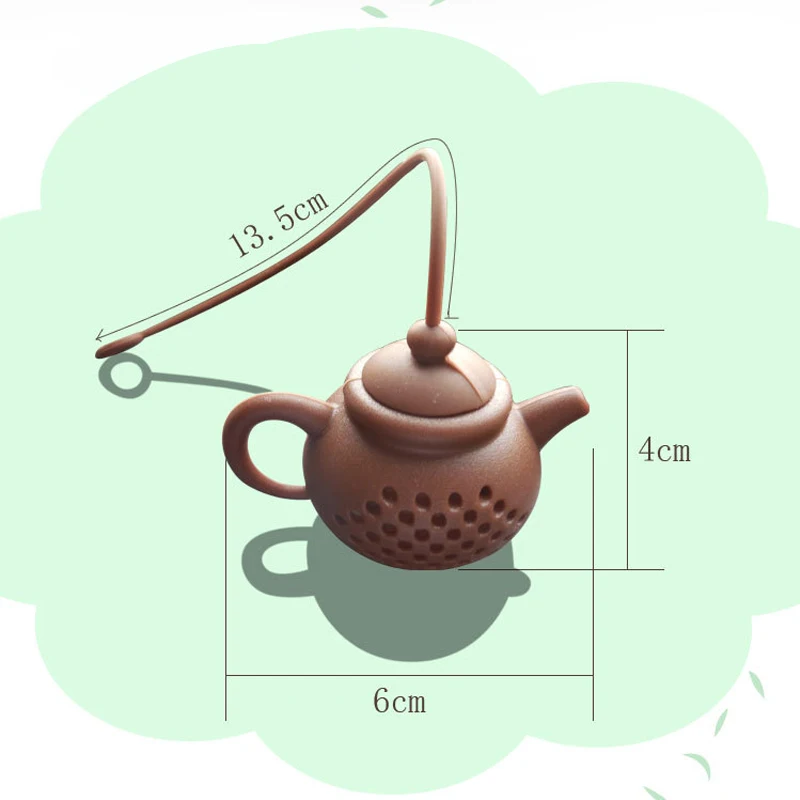 Silicone Tea Infuser Teapot-Shape Strainer Tea Bag Leaf Filter Diffuser Teaware Teapot Accessory Kitchen Gadget Creative