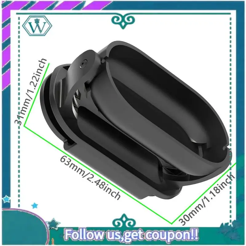 Upgraded 2 Piece Cap Easy Clip Mount Hat Clip Quick Release Clamp Magnetic Frame Fixed Holder Black PC+ABS For Insta360 Go 3