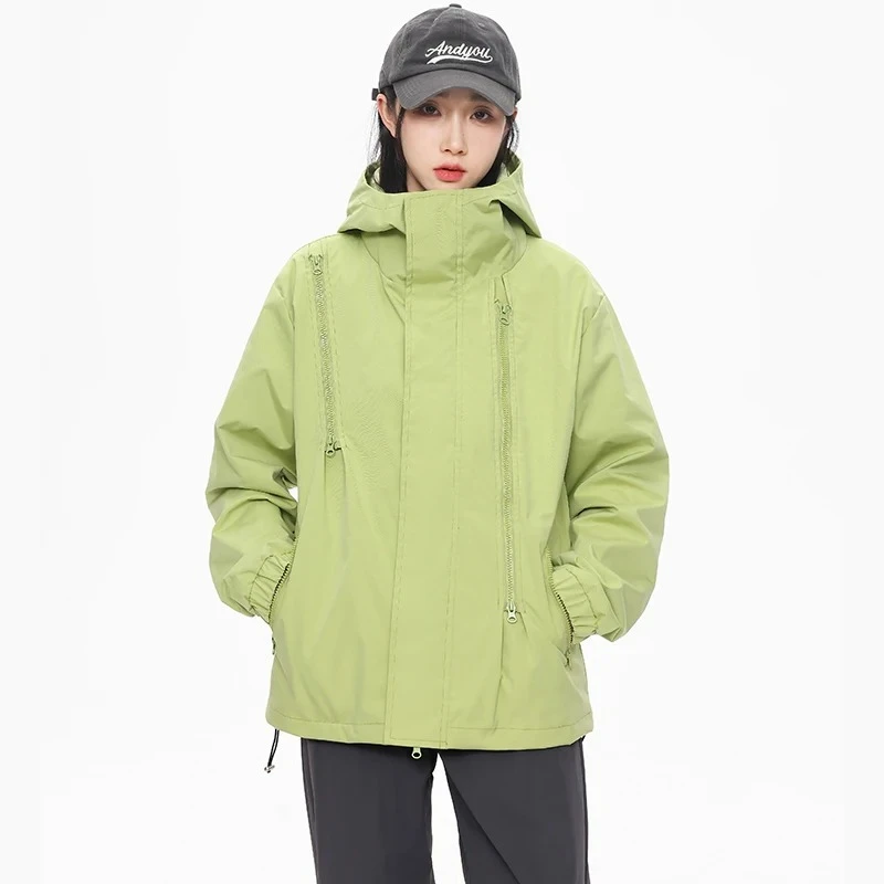 

2025 New Waterproof Hiking Jackets for Women Autumn Three-in-One Hooded Jacket Women Tide Windbreakers Outdoor Coats Clothing