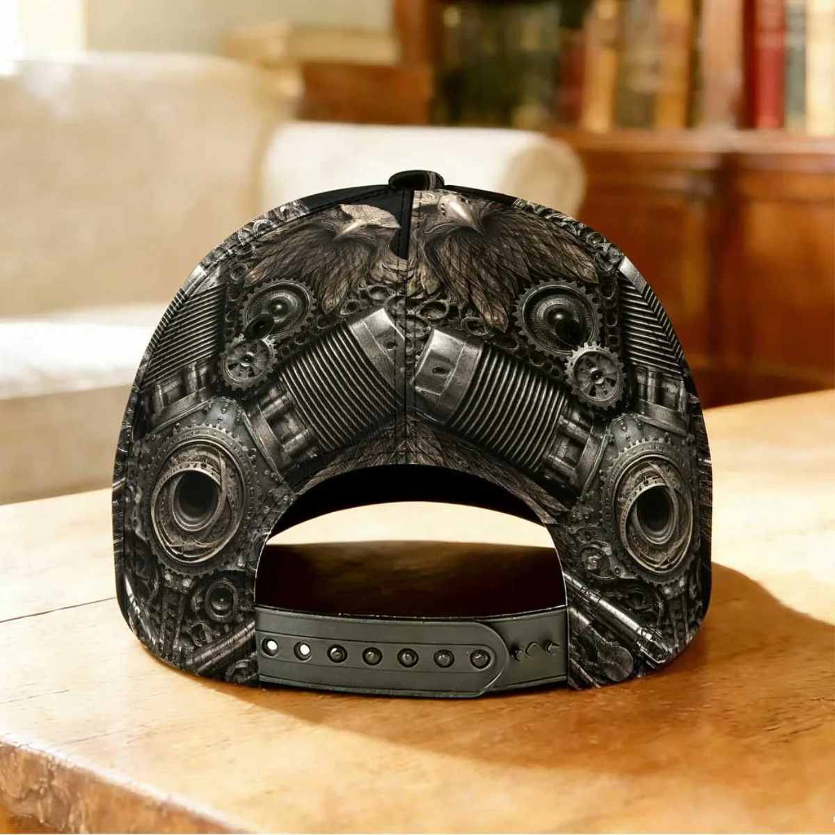 Customization 1pc 2D Printed Steampunk Eagle Engine Wings Baseball Cap Festival Golf Cap Wedding Gift Comfortable Anniversary Gi