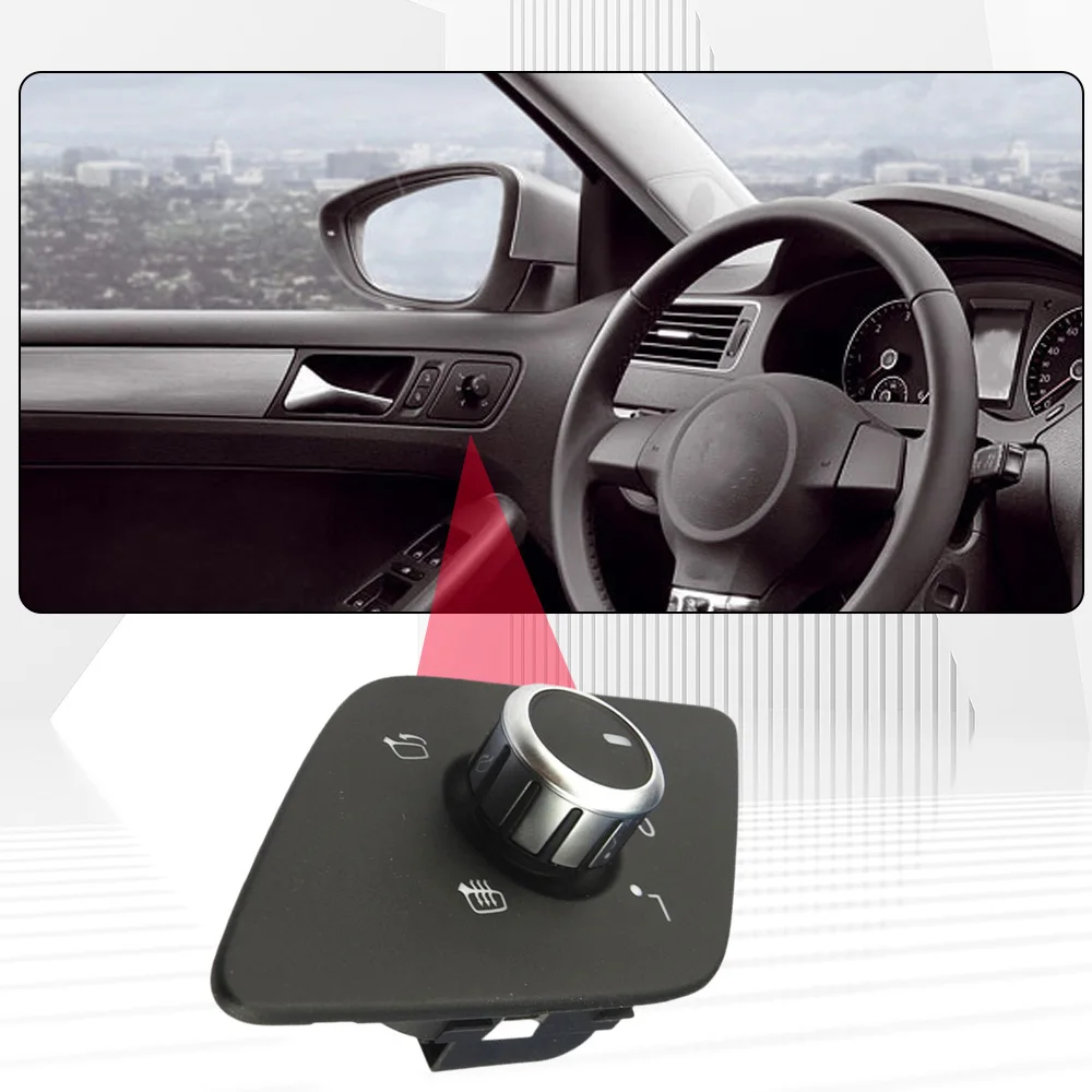 

16D959565A 6Pins Car Side Rear View Mirror Control Switch Knob for Volkswagen Jetta (NCS) MK6 2011 2012 2013 2014