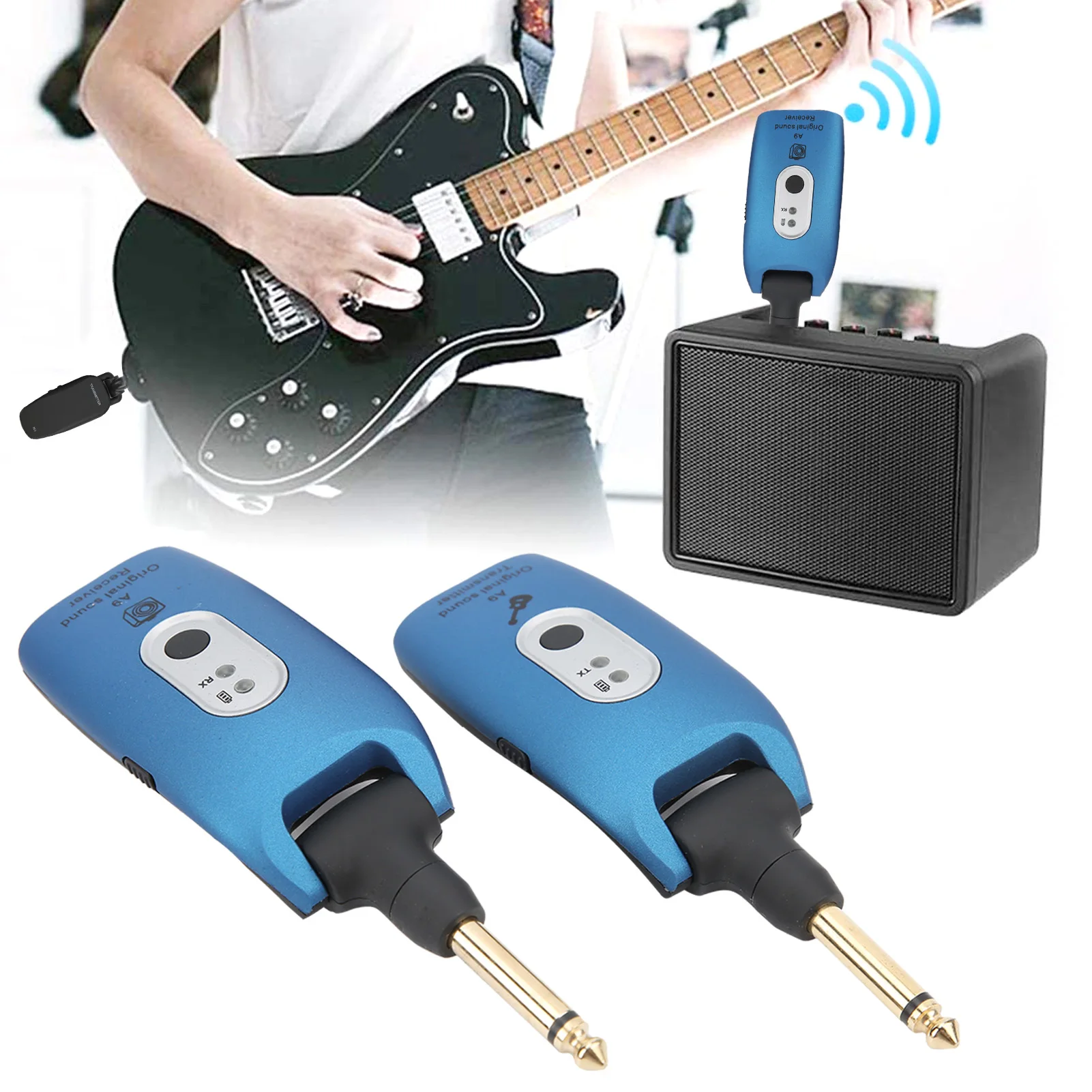 2.4GHz Wireless Guitar Receiver Guitar Transmitter Receiver Wireless System A9 2.4GHz USB Cable Musical Instrument Accessories view 2