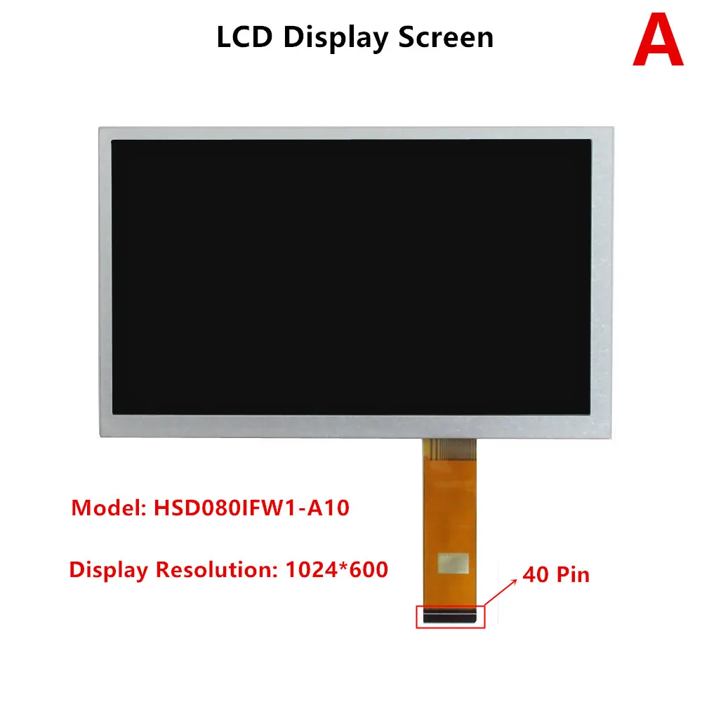 8 Zoll hsd080ifw1 claa080na12cw 73003000742b 40-poliger LCD-Bildschirm Digitalis ierer Touchscreen GT911 für Auto navigation DVD