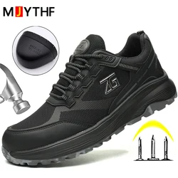 High-quality Work Sneakers For Men Safety Shoes European Standards Protective Shoes Puncture-Proof Steel Toe Shoes Work Boots