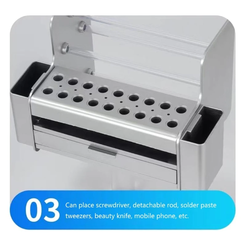 Plastic Storage Box Tweezers Screwdriver Business Card Storage Box for Phone