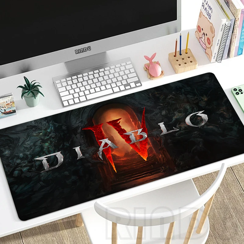 Mouse Pad Diablo IV Large Gamer Mousepad Desk Mat XXXL Mouse Mats 31.4x11.8in Rubber Desk Pads Design Table Carpet Mousepads