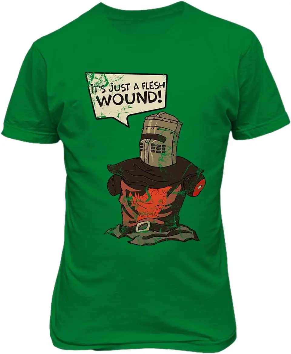 New Graphic Shirt It's Just a Flesh Wound Novelty Tee Python Men's T-Shirt
