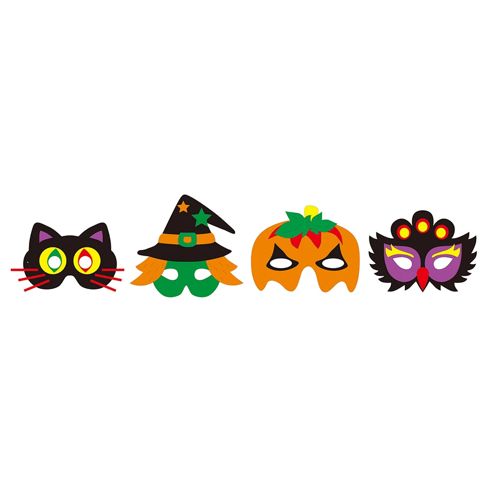 

4 Sets DIY Mask Masks Parties Costume Props Manual Eva Masquerade Child Kids Gifts
